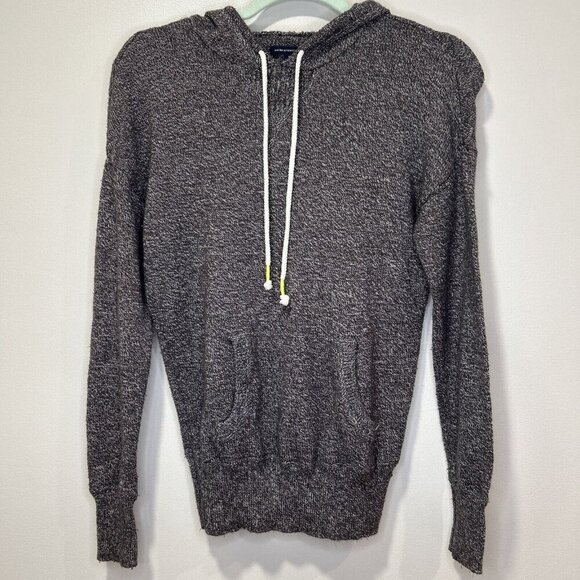 American Eagle Outfitters Tops - American Eagle Outfitters Size Small brown knit hoodie sweater drawstring casual